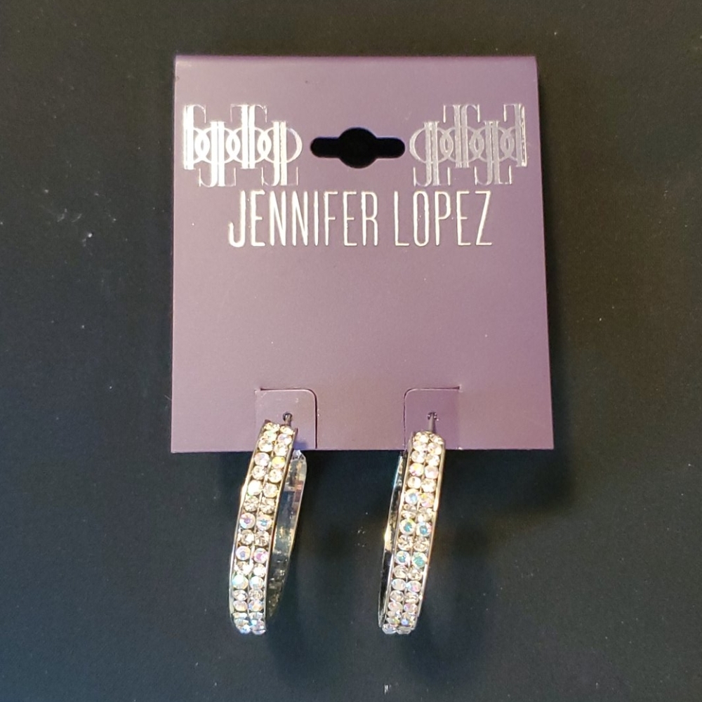 Iridescent Jennifer Lopez Hooped Earrings